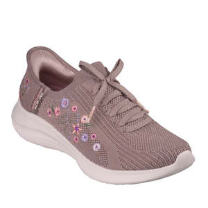 Skechers Ultra Flex 4.0 Sweet Petals Mocha Slip In Womens Sneaker