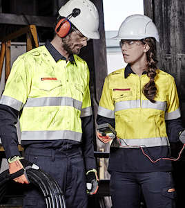 Fire Rated Clothing: Womens FR Taped Spliced Shirt Cal 6