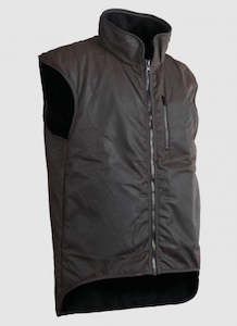Fleece And Hoodies: Styx Oilskin Fur Lined Vest