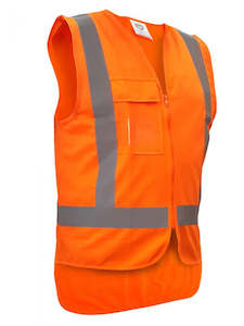King Size 8xl 14xl: Caution TTMC-W17 Safety Vest - King Size