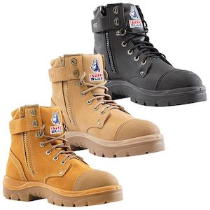 Safety Footwear Zip Sided: Argyle Zip Boot Bump Cap - Steel Blue  312652