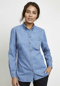 Biz Collection: Ladies Indie Denim Long Sleeve Shirt
