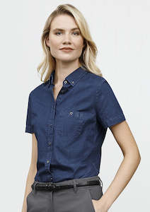 Biz Collection: Ladies Indie Denim Short Sleeve Shirt