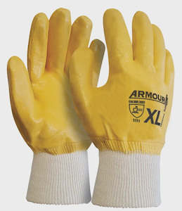 Handling Other Gloves: Armour Orange Nitrile Full Coat Glove **12 Pair (1 Pack)**