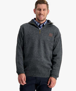 Fleece And Hoodies: Swanndri Men's Mariner Wool Zip Neck Sweater