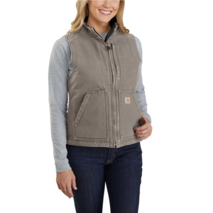 Carhartt Jackets: Carhartt WOMENS WASHED DUCK Sherpa lined Mock neck vest