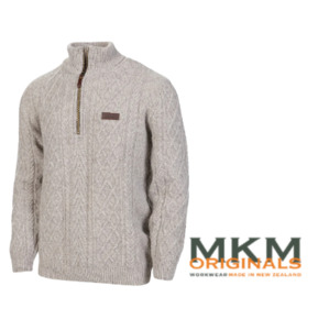 MKM Highland  Half Zip- 100% WOOL