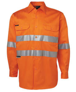 JB's Orange Work Shirt Long Sleeve 190gm **NOW $45.00**
