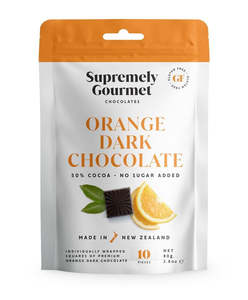 Orange Dark Chocolate Squares 10 Piece