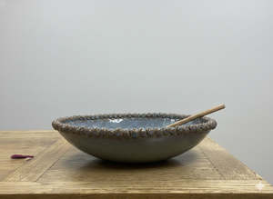 Large Serving Beaded Bowl