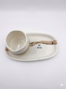 Gold Lustre Heart Mug Set
