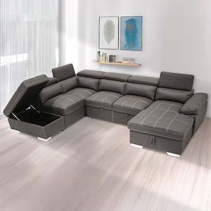 Lounge: Luminor Corner Couch with Sofa Bed and Storage