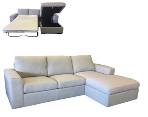 Sloane Chaise with Sofa Bed and Storage