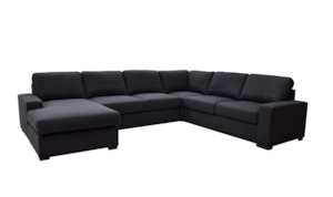 Lounge: Bronson 6 Seater Modular Lounge Suite with Sofa Bed