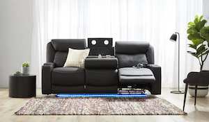 Recliners: Excalibur Super Suede Electric Suite