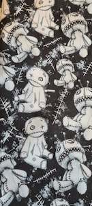 Black and white space bear- Cotton Spandex 230g-26cm wide-1.5 length