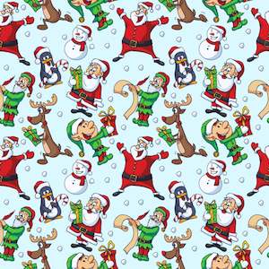 Santa and Elf - Cotton Spandex - 250g 50cm
