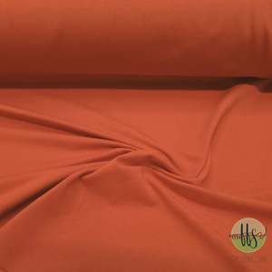 All Fabric: Burnt Orange-  Cotton Spandex-230g - 50cm PIECE