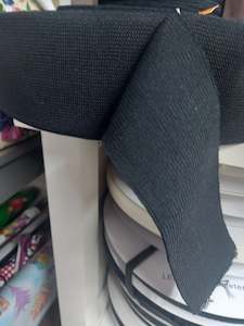 Elastic: 60mm Knitted Elastic - Black