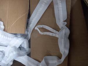 32mm White knitted elastic/nylon cord