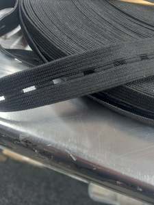 Button Hole Elastic 25mm - Black