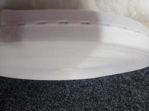 Elastic: Button Hole Elastic 25mm - White