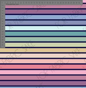 Abstract: Rainbow stripe on navy- Wolf & Rabbit - Custom Pre-order