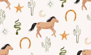 Ashleigh Fish: Western Desert horse boho 4 inch - Ashleigh Fish - Custom Pre Order