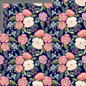 Wolf Rabbit Designs: Poppy on Navy- Wolf & Rabbit - Custom Pre-order