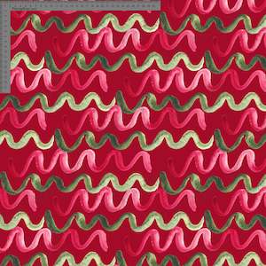 Wiggly Stripe Red - Ashleigh Fish - Custom Pre Order
