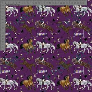 Horses on Purple - Sarah McAlpine Art- Custom Pre Order