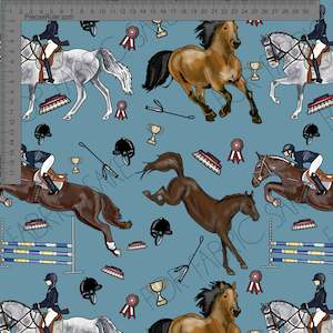 Horses on Blue - Sarah McAlpine Art- Custom Pre Order