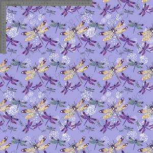 Insects Sarah: Dragonfly with swirls Lilac - Sarah McAlpine Art- Custom Pre Order