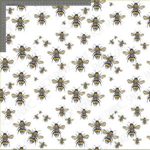 Insects Sarah: Bees on White - Sarah McAlpine Art- Custom Pre Order