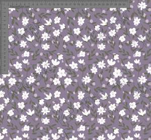 Floral Ashleigh Fish: Ditsy Floral on Purple- Ashleigh Fish - Custom Pre Order