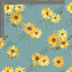 Sunflowers on dusty mint - Ashleigh Fish - Custom Pre Order