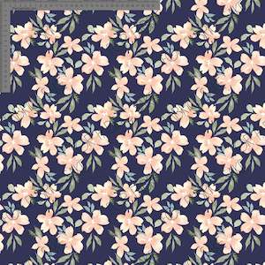Juno Collection: Peachy Blossoms Navy - Ashleigh Fish - Custom Pre Order