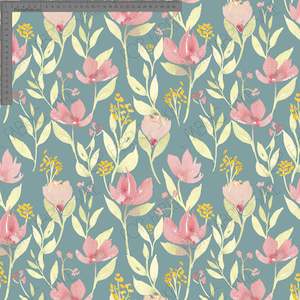 Wild Flowers Teal - Ashleigh Fish - Custom Pre Order