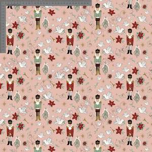 Nutcrakers Christmas Ashleigh Fish: Nutcracker Christmas on Festive Pink- Ashleigh Fish - Custom Pre Order