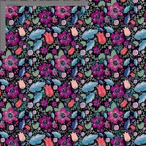 Bright Floral on Black - Sarah McAlpine Art- Custom Pre Order