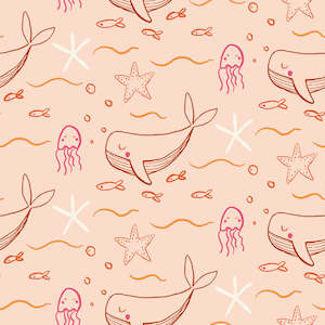 4 inch Peachy Whale of a Time - Ashleigh Fish - Custom Pre Order