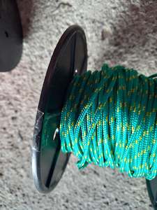 Outdoor Cords: 3mm Braided Polypropylene Cord - Emerald with Yellow Fleck