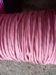 3mm Braided Polypropylene Cord - Pale Pink