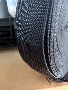 32mm polypropylene Herringbone webbing - Black