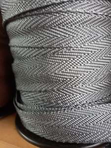 Webbing Tape: 25mm polypropylene Herringbone webbing - Dark Grey