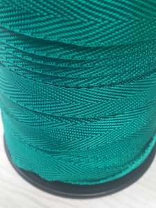Bag Making Supplies: 19mm polyprop Herringbone webbing -Emerald