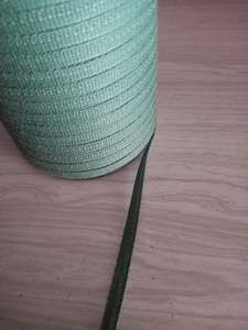 6mm Knitted cotton tape - Green