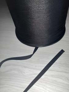 9mm knitted Poly/cotton tape - Black