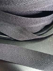 19mm Knitted poly/cotton webbing/tape - Black