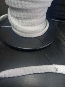 12mm knitted Polyester Hollow Tape = White